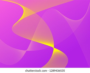 Vector abstract background with dynamic waves, line and particles. Illustration suitable for design - Vector