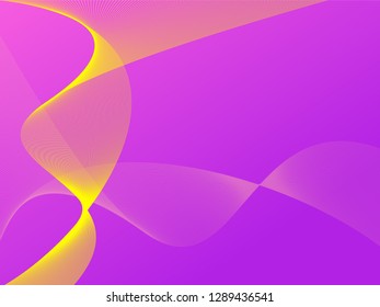 Vector abstract background with dynamic waves, line and particles. Illustration suitable for design - Vector