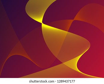 Vector abstract background with dynamic waves, line and particles. Illustration suitable for design - Vector