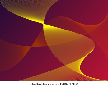 Vector abstract background with dynamic waves, line and particles. Illustration suitable for design - Vector