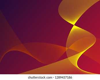 Vector abstract background with dynamic waves, line and particles. Illustration suitable for design - Vector