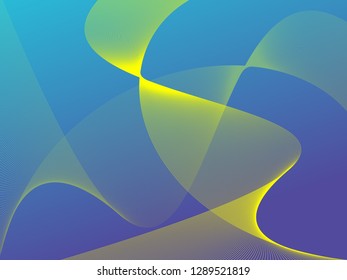 Vector abstract background with dynamic waves, line and particles. Illustration suitable for design - Vector