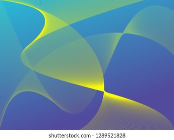 Vector abstract background with dynamic waves, line and particles. Illustration suitable for design - Vector