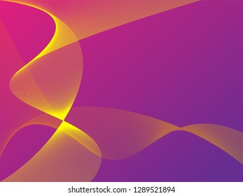 Vector abstract background with dynamic waves, line and particles. Illustration suitable for design - Vector