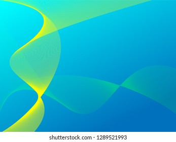 Vector abstract background with dynamic waves, line and particles. Illustration suitable for design - Vector