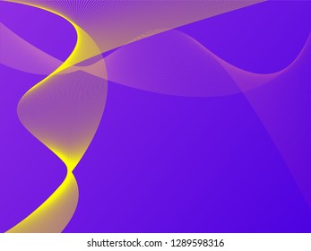 Vector abstract background with dynamic waves, line and particles. Illustration suitable for design - Vector
