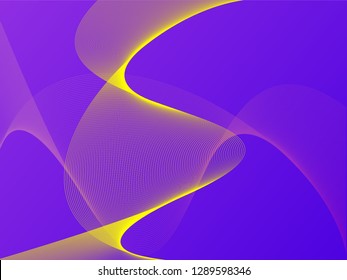 Vector abstract background with dynamic waves, line and particles. Illustration suitable for design - Vector