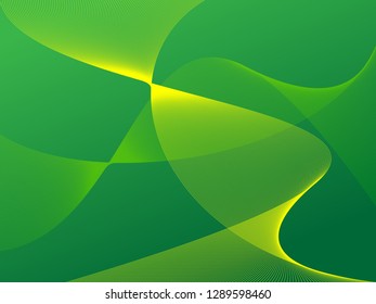 Vector abstract background with dynamic waves, line and particles. Illustration suitable for design - Vector