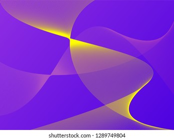 Vector abstract background with dynamic waves, line and particles. Illustration suitable for design - Vector
