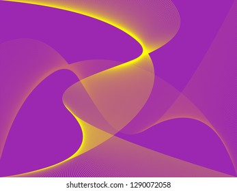 Vector abstract background with dynamic waves, line and particles. Illustration suitable for design - Vector