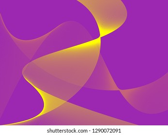 Vector abstract background with dynamic waves, line and particles. Illustration suitable for design - Vector