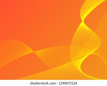 Vector abstract background with dynamic waves, line and particles. Illustration suitable for design - Vector