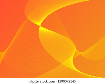 Vector abstract background with dynamic waves, line and particles. Illustration suitable for design - Vector