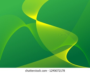 Vector abstract background with dynamic waves, line and particles. Illustration suitable for design - Vector