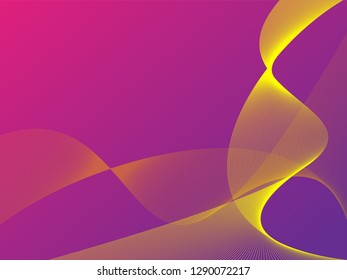 Vector abstract background with dynamic waves, line and particles. Illustration suitable for design - Vector