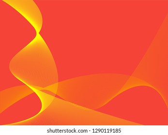 Vector abstract background with dynamic waves, line and particles. Illustration suitable for design - Vector