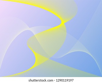 Vector abstract background with dynamic waves, line and particles. Illustration suitable for design - Vector