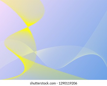 Vector abstract background with dynamic waves, line and particles. Illustration suitable for design - Vector