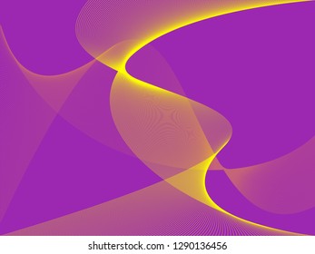 Vector abstract background with dynamic waves, line and particles. Illustration suitable for design - Vector