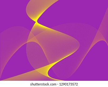 Vector abstract background with dynamic waves, line and particles. Illustration suitable for design - Vector