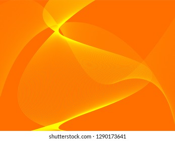 Vector abstract background with dynamic waves, line and particles. Illustration suitable for design - Vector