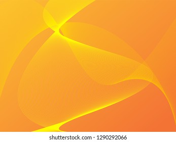 Vector abstract background with dynamic waves, line and particles. Illustration suitable for design - Vector