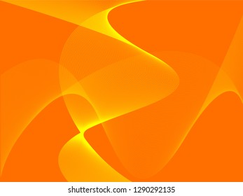 Vector abstract background with dynamic waves, line and particles. Illustration suitable for design - Vector