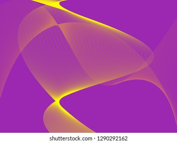 Vector abstract background with dynamic waves, line and particles. Illustration suitable for design - Vector