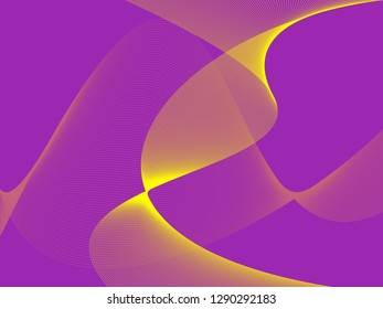 Vector abstract background with dynamic waves, line and particles. Illustration suitable for design - Vector
