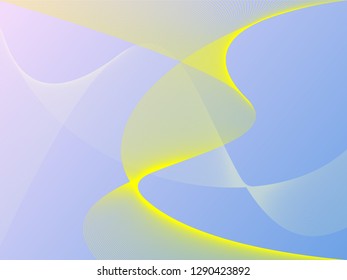 Vector abstract background with dynamic waves, line and particles. Illustration suitable for design - Vector