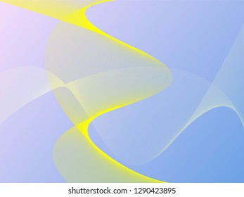 Vector abstract background with dynamic waves, line and particles. Illustration suitable for design - Vector