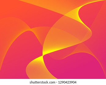 Vector abstract background with dynamic waves, line and particles. Illustration suitable for design - Vector