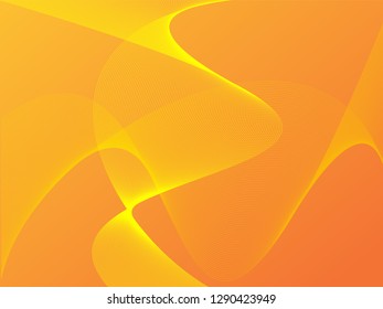 Vector abstract background with dynamic waves, line and particles. Illustration suitable for design - Vector