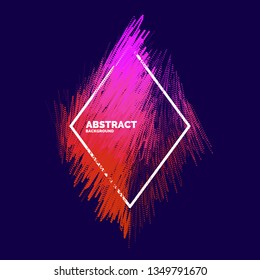 Vector abstract background with dynamic waves, line and particles. Illustration suitable for design