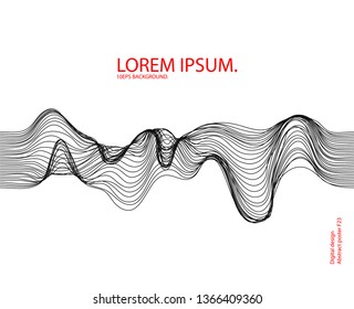 Vector abstract background with a dynamic waves, lines. Wavy dynamic lines 10 eps background. Illustration suitable for cover, design, text, advertising banner. 