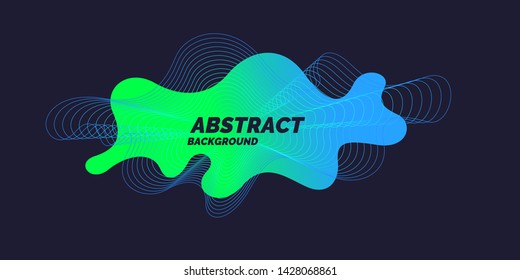 Vector abstract background with dynamic waves and lines. Illustration suitable for design