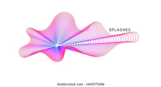 Vector abstract background with dynamic waves and lines. Illustration suitable for design
