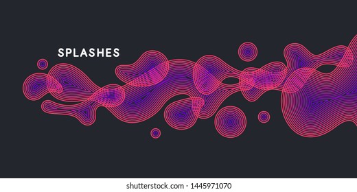 Vector abstract background with dynamic waves and lines. Illustration suitable for design