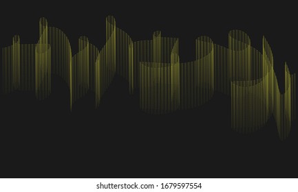 Vector abstract background with dynamic waves, line and particles. Illustration suitable for design. eps 10
