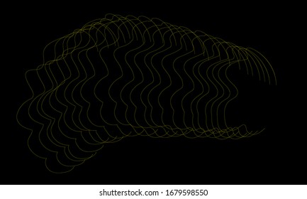 Vector abstract background with dynamic waves, line and particles. Illustration suitable for design. eps 10