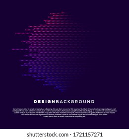 Vector abstract background with dynamic waves, dots, line and particles. Vector Illustration - EPS 10