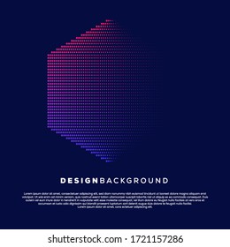 Vector abstract background with dynamic waves, dots, line and particles. Vector Illustration - EPS 10