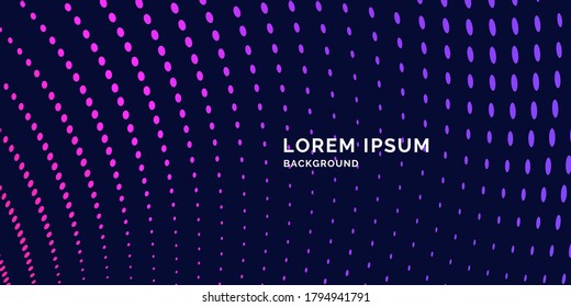 Vector abstract background with dynamic waves, line and particles. Illustration suitable for design