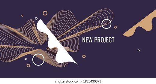 Vector abstract background with dynamic waves and lines. Illustration suitable for design