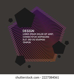 Vector abstract background with dynamic waves. Illustration for design