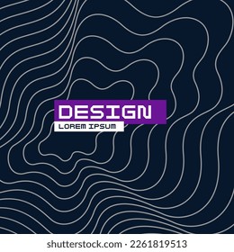 Vector abstract background with dynamic waves and lines.