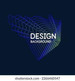 Vector abstract background with dynamic waves. Illustration for design