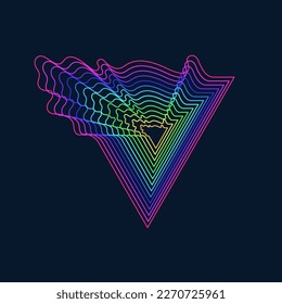 Vector abstract background with dynamic waves. Illustration for design