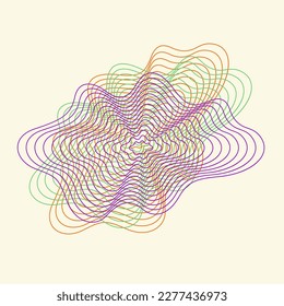 Vector abstract background with dynamic waves and lines.
