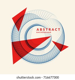 Vector Abstract Background With Dynamic Waves, Line And Particles. Illustration Suitable For Design